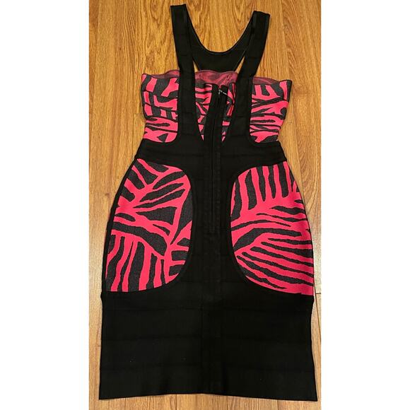 Herve Leger Niva Animal Print Bandage Dress - Picture 5 of 16